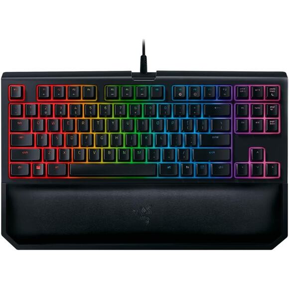 Razer BlackWidow TE Chroma v2 Mechanical Gaming Keyboard Green Key Switches - Picture 1 of 4